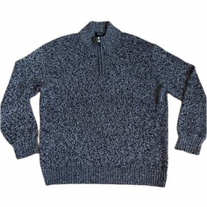Giorgiolini Black and Gray Grandpacore Cashmere Wool Blend Sweater Size L